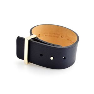 Maison Boinet (���]���{���l) 95080G 79 3 Navy M �x���g�^�C�v ���U�[ �u���X���b�g �o���O�� 30mm