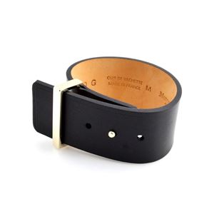 Maison Boinet (���]���{���l) 95080G 79 4 Black M �x���g�^�C�v ���U�[ �u���X���b�g �o���O�� 30mm