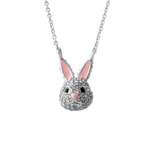 Kate Spade �i�P�C�g�X�y�[�h�j WBRUD585-911 clear�^silver MAKE MAGIC rabbit mini pendant �E�T�M���`�[�t �N���X�^���p���F �y���_���g �l�b�N���X
