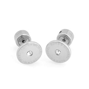 MICHAEL KORS �i�}�C�P���R�[�X�j MKJ4669040 Pave Silver-Tone Logo Stud Earrings �p���F �X�^�b�h �s�A�X