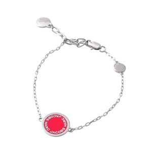 MARC JACOBS �i�}�[�N�W�F�C�R�u�X�j M0008540-650 Pink ���S �f�B�X�N �G�i���� �u���X���b�g Logo Disc Enamel Bracelet