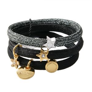 MARC JACOBS （マークジェイコブス） M0012437-002 Black Multi クラスターポニー ヘアゴム3本セット ブレスレットにも  Daisy Pony