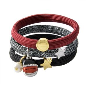 MARC JACOBS （マークジェイコブス） M0012894-677 BERRY MULTI クラスターポニー ヘアゴム3本セット ブレスレットにも  Nail Polish Pony