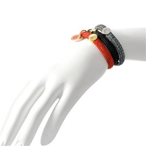 MARC JACOBS （マークジェイコブス） M0012896-601 Red Multi クラスターポニー ヘアゴム3本セット ブレスレットにも  Logo Disc Pony