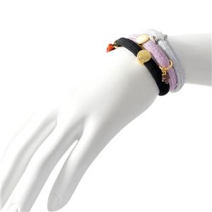 MARC JACOBS (マークジェイコブス) M0013001-651 Pink Multi クラスターポニー ヘアゴム3本セット ブレスレットにも Heart Star Pony