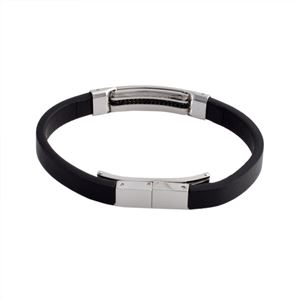 SWAROVSKI （スワロフスキー） 5195691 Express ジェットヘマタイト クリスタル レザーブレスレット メンズコレクション