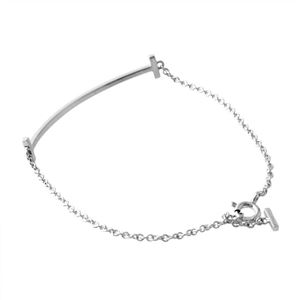 TIFFANY&CO (ティファニー) 36667265 Tiffany T スマイル ブレスレット ミディアム SS 18cm