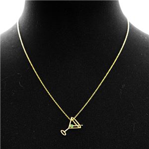 ALIITA （アリータ） MARTINI ZAFIRO 9KYG&times;GRエメラルド マティーニモチーフ ネックレス ペンダント 9KYG