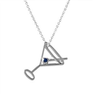 ALIITA （アリータ） MARTINI BRILLANTE NECKLACE 9KYG&times;BLサファイア マティーニモチーフ ネックレス ペンダント