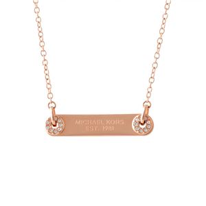 MICHAEL KORS (マイケルコース) MKJ6383710 Haute Hardware パヴェ ロゴプレート ネックレス ペンダント