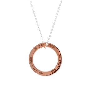TIFFANY&CO (ティファニー) 37194778 Ginger サークル ペンダント ミディアム SS/RUBEDO 41cm ネックレス