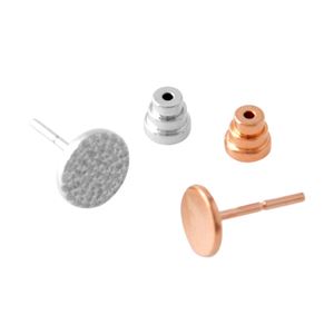 EMPORIO ARMANI （エンポリオアルマーニ） EG3333040 イーグルロゴ ／ パヴェ ディスク スタッド ピアス 2個セット