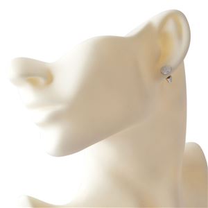 EMPORIO ARMANI （エンポリオアルマーニ） EG3333040 イーグルロゴ ／ パヴェ ディスク スタッド ピアス 2個セット