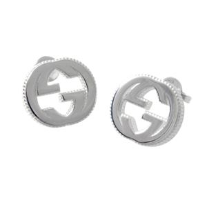 GUCCI (グッチ) 479227-J8400-8106 インターロッキングG シルバー スタッド ピアス