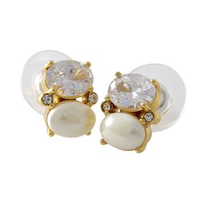 kate Spade （ケイトスペード） WBRUE239-143 Cream Multi クリスタル パール スタッド ピアス Shine On Drop Studs