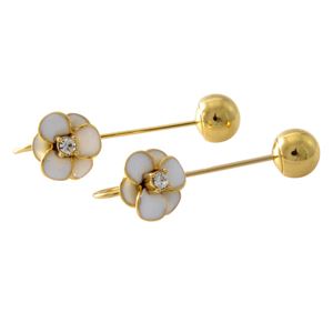 kate Spade (ケイトスペード) WBRUE241-100 White フラワーモチーフ ハンガー ピアス Shine On Flower Hanger Earrings
