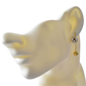 kate Spade (ケイトスペード) WBRUE241-100 White フラワーモチーフ ハンガー ピアス Shine On Flower Hanger Earrings