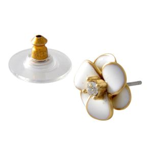 kate Spade （ケイトスペード） WBRUE242-100 White フラワーモチーフ スタッド ピアス Shine On Flower Studs