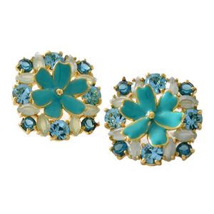 kate Spade （ケイトスペード） WBRUE322-460 Blue Multi フラワーモチーフ スタッド ピアス Here Comes The Sun Statement Studs