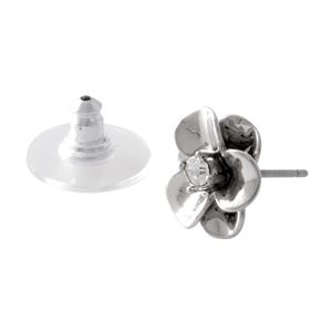 kate Spade （ケイトスペード） WBRUE451-040 Silver フラワーモチーフ スタッド ピアス Shine On Flower Studs
