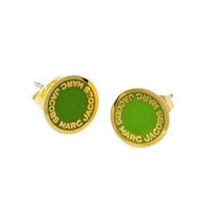 MARC JACOBS (マークジェイコブス) M0008544-300 Green ロゴ ディスク エナメル スタッド ピアス Logo Disc Enamel Studs