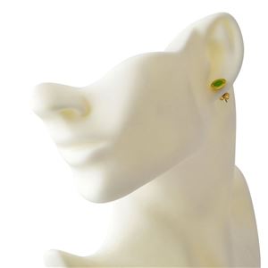 MARC JACOBS (マークジェイコブス) M0008544-300 Green ロゴ ディスク エナメル スタッド ピアス Logo Disc Enamel Studs