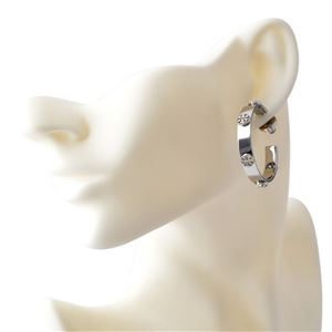 Tory Burch (トリーバーチ) 34803/022 ロゴ フープ ピアス MILGRAIN