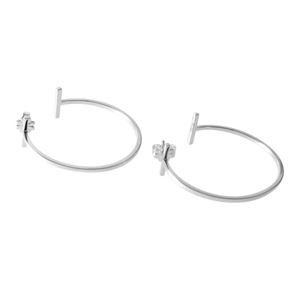 TIFFANY&CO (ティファニー) 35093699 Tiffany T ワイヤー フープ ピアス ラージ (SS)