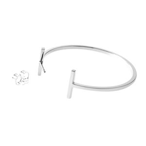 TIFFANY&CO (ティファニー) 35093699 Tiffany T ワイヤー フープ ピアス ラージ (SS)
