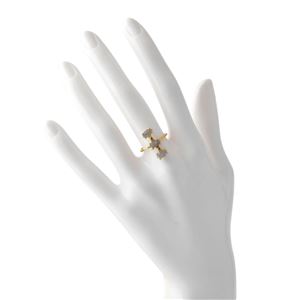 CHAN LUU （チャンルー） RGGF-1343 LAB 6 シャンパン ダイアモンド 0.03ct ラブラドライト付 リング 指輪 日本サイズ11.5号相当