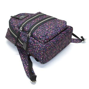 MARC JACOBS （マークジェイコブス） M0012635-401 Blue Multi ダブルJロゴ ミックスベリープリント ナイロン バックパック リュックサック Mixed Berries Print Nylon Biker Backpack