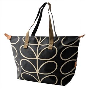 Orla Kiely (オーラカイリー) 0ETCLIN131 Liquorice ショルダーバッグ GIANT LINEAR STEM Zip Shopper