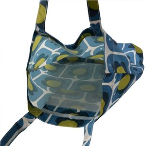 Orla Kiely (オーラカイリー) 17SELBR307 Marine トートバッグ ショッピングバッグ LOVE BIRDS PRINT Packaway Tote