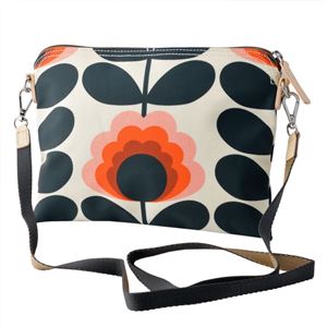Orla Kiely (オーラカイリー) 17SESFS136 Sunset ショルダーストラップ付 トラベルポーチ バッグ クロスボディ SUMMER FROWER STEM Travel Pouch