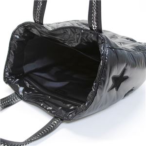 STELLA McCARTNEY (ステラマッカートニー) 489696 W8152 1000 ベルベット スター 星型パッチワーク ファラベラ GO ショルダーバッグ トートバッグ Tote Eco Nylon All Over Stars Falabella
