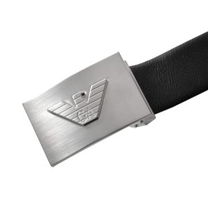 EMPORIO ARMANI （エンポリオアルマーニ） Y4S098 YKL1E 88001 イーグルロゴバックル メンズ ベルト リバーシブル （カット調節可）