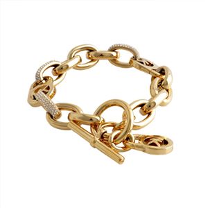 MICHAEL KORS（マイケルコース ） MKJ4905710 パヴェ MKロゴ タグチャーム チェーン ブレスレット Exclusives