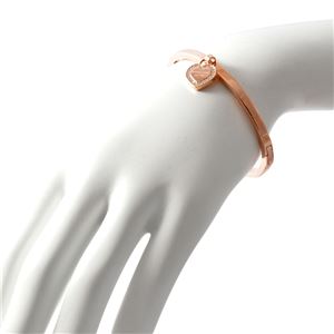 MICHAEL KORS（マイケルコース ） MKJ5039791 MK Logo パヴェ ハートチャーム バングル ブレスレット