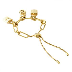 MICHAEL KORS（マイケルコース ） MKJ6816710 Hamilton MKロゴ パドロック チャーム スライダー ブレスレット