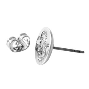 MARC JACOBS(マークジェイコブス ) M0011472-040 Silver クリスタル 「J」ロゴモチーフ ディスク スタッド ピアス Icon Crystal Studs