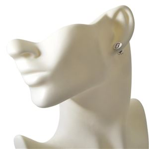 MARC JACOBS(マークジェイコブス ) M0011472-040 Silver クリスタル 「J」ロゴモチーフ ディスク スタッド ピアス Icon Crystal Studs