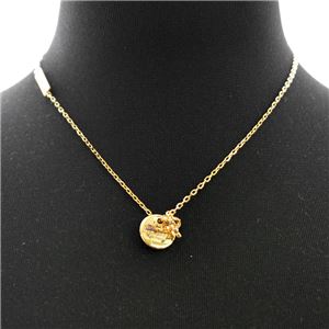 MARC JACOBS（マークジェイコブス ） M0013247-710 Gold コイン リボン ペンダント ネックレス MJ Coin Bow Pendant