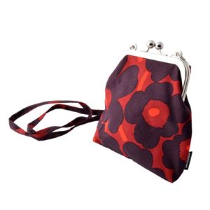 marimekko(マリメッコ ) 043846 342 コットンキャンバス がま口 ミニ ショルダーバッグ ROOSA MINI UNIKKO