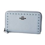 COACH(コーチ) 12172 Dk/Pale Blue (DKPBU) ラッカー リベット スタッズ付 ラウンドファスナー長財布 MEDIUM ZIP AROUND