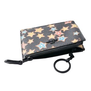 COACH（コーチ） 13678 Mw／Black Multi（MWBLC） スターライト プリント パスケース 小銭入れ・キーリング付 マルチケース STAR RIGHT PRINT MINI SKINNY ID CASE