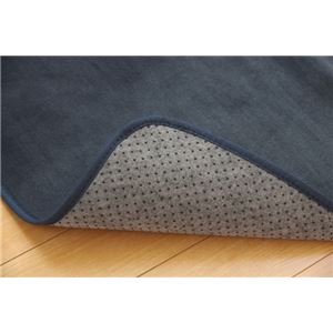 ラグマット カーペット 2畳 洗える 抗菌 防臭 無地 『ピオニー』 ブルー 約185×185cm (ホットカーペット対応)