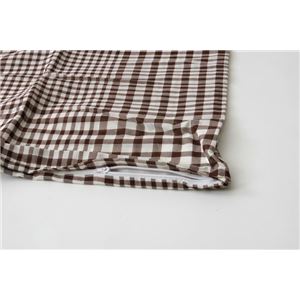 布団カバー 洗える チェック柄 『サプリ 枕カバー』 ブラウン 約43×63cm 