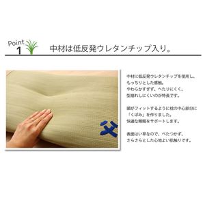 枕 まくら い草枕 消臭 ピロー 国産 『おとこの枕 くぼみ平枕』 約50×30cm 中材:低反発ウレタンチップ