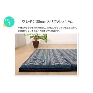 い草マット マット ごろ寝マット コンパクト 四つ折り 『メダカ 四折マット』 約70×150cm(中:ウレタン30mm)