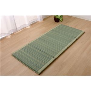 い草マット マット ごろ寝マット コンパクト 四つ折り 『エブリ 四折マット』 グリーン 約70&times;150cm(中：ウレタン30mm)